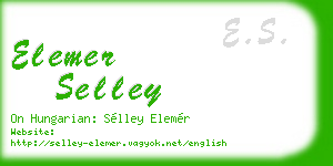elemer selley business card